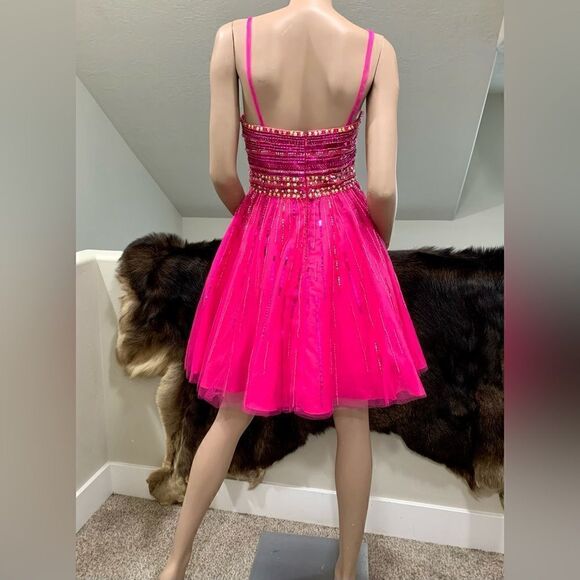 Sweet & Shining Strapless Sequins & Beads Party Dress - Picture 9 of 16